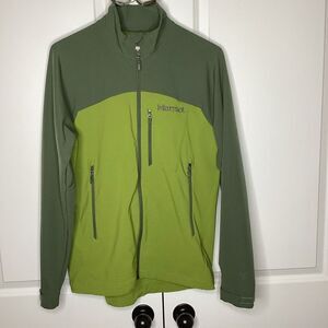 Mens Marmot Full zip Soft Shell jacket Medium green